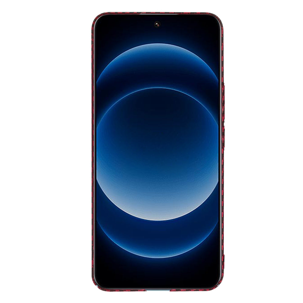 Capa para Xiaomi 14 Ultra, Techsuit, Carbonite FiberShell, Vermelha