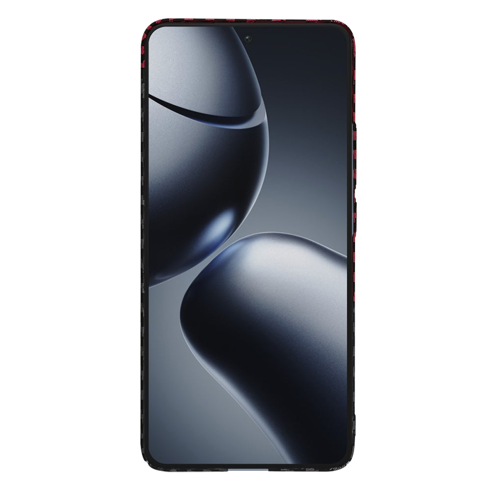 Capa para Xiaomi 14T Pro, Techsuit, Carbonite FiberShell, Preto Vermelho