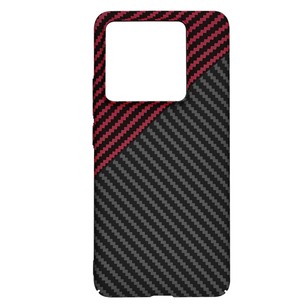 Capa para Xiaomi 14T Pro, Techsuit, Carbonite FiberShell, Preto Vermelho