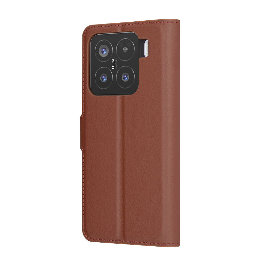 Capa para Xiaomi 15, Techsuit, Leather Folio, Castanha