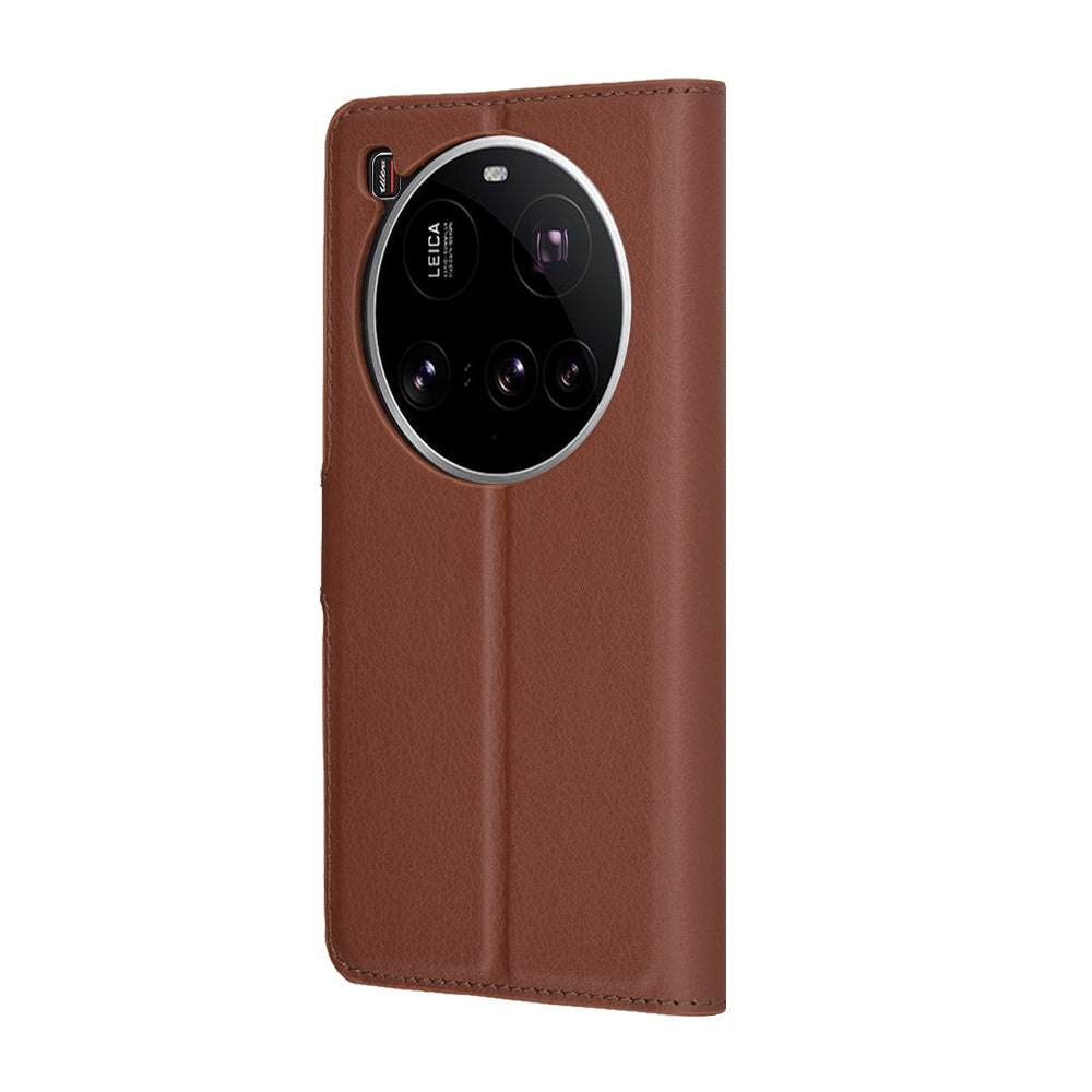Capa para Xiaomi 15 Ultra, Techsuit, Leather Folio, Castanha