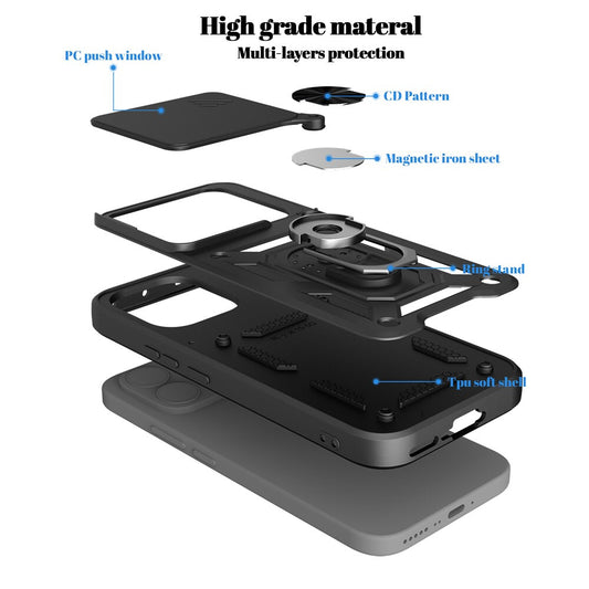 Capa para Xiaomi 17T, OEM, CamShield, Preta