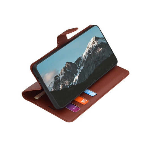 Capa para Xiaomi 17T, Techsuit, Leather Folio, Castanha