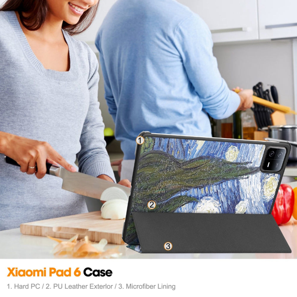Capa para Xiaomi Pad 6 / 6 Pro, Techsuit, FoldPro Starry Night, Multicolor