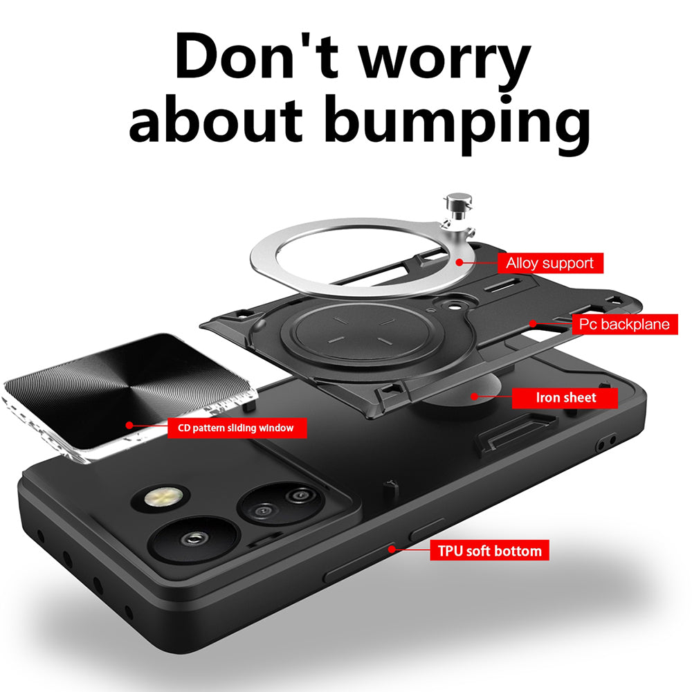 Capa para Xiaomi Poco C65 / Redmi 13C, Techsuit, CamGuard Pro, Preta