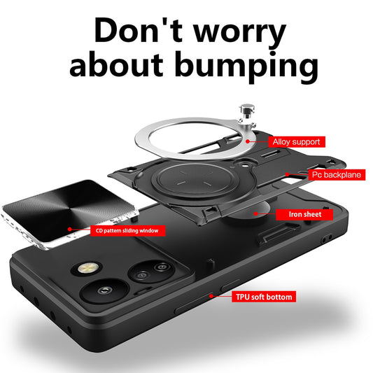 Capa para Xiaomi Poco C65 / Redmi 13C, Techsuit, CamGuard Pro, Preta