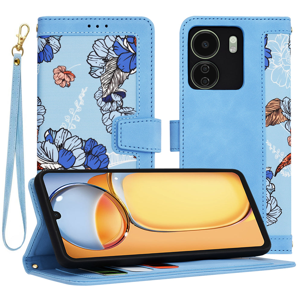Capa para Xiaomi Poco C65 / Redmi 13C, Techsuit, FlipCraft, Azul