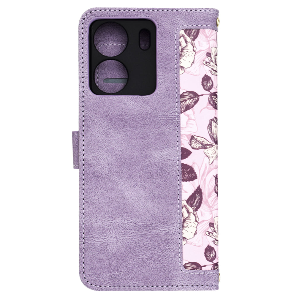 Capa para Xiaomi Poco C65 / Redmi 13C, Techsuit, FlipCraft, Roxo