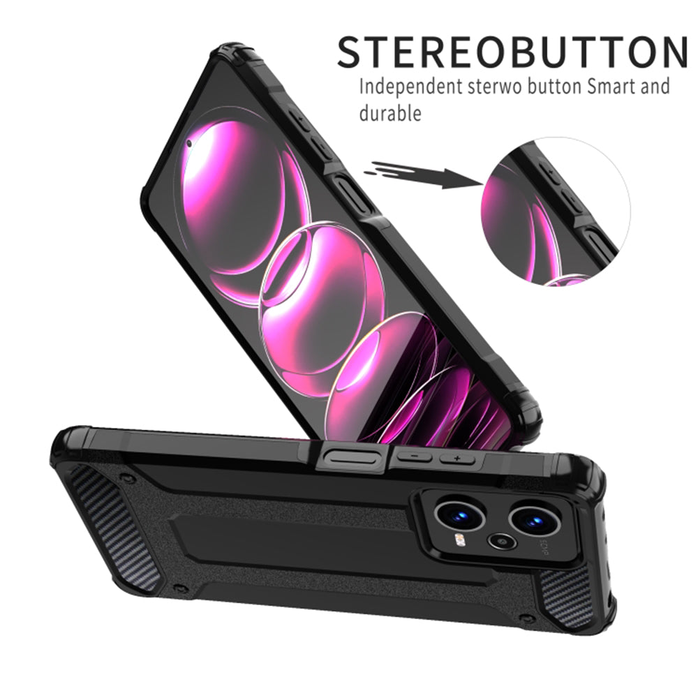 Capa para Xiaomi Poco C65 / Redmi 13C, Techsuit, Hybrid Armor, Preta