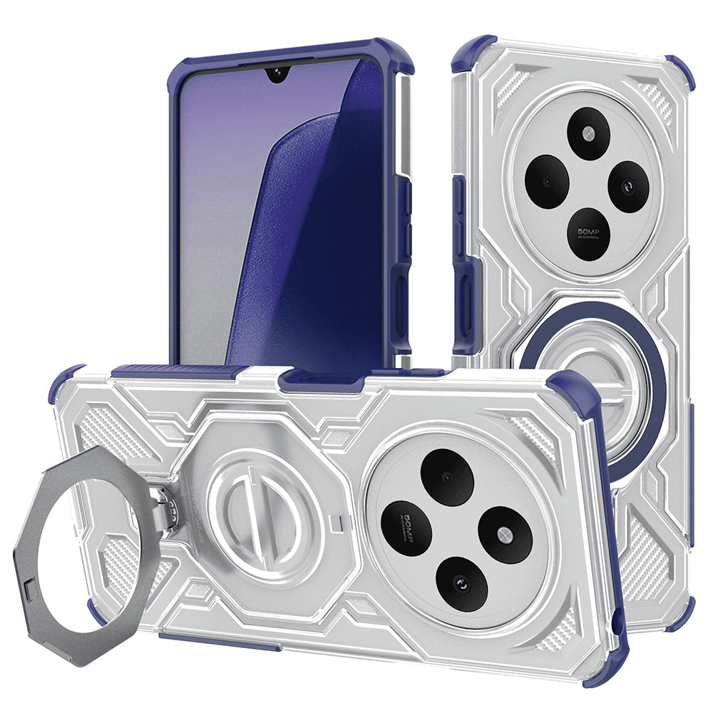 Capa para Xiaomi Poco C75 / Redmi 14C, Techsuit, Carbon Shield Pro, Azul