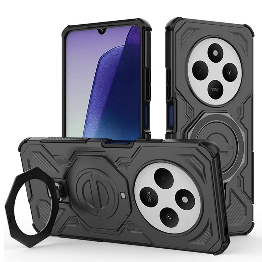 Capa para Xiaomi Poco C75 / Redmi 14C, Techsuit, Carbon Shield Pro, Preta