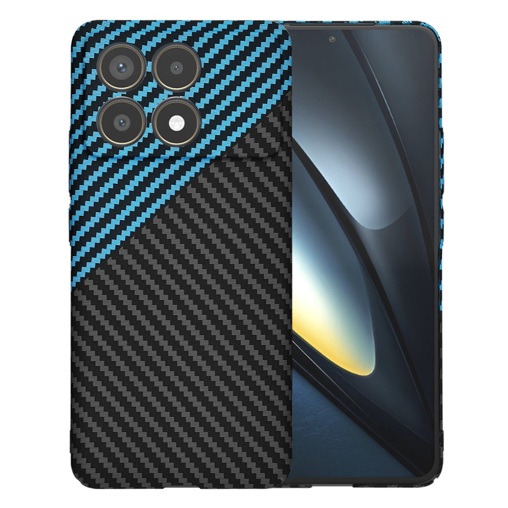 Capa para Xiaomi Poco F6 Pro, Techsuit, Carbonite FiberShell, Preto Azul