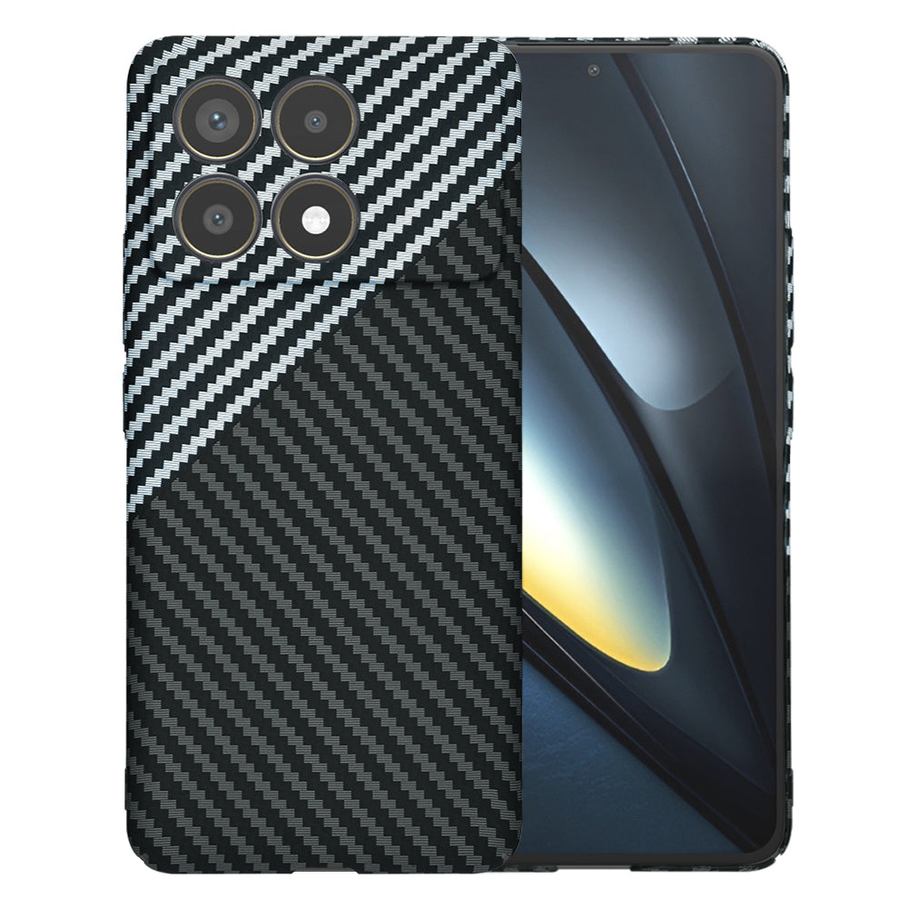 Capa para Xiaomi Poco F6 Pro, Techsuit, Carbonite FiberShell, Preto Cinzento