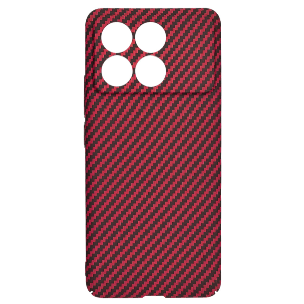 Capa para Xiaomi Poco F6 Pro, Techsuit, Carbonite FiberShell, Vermelha