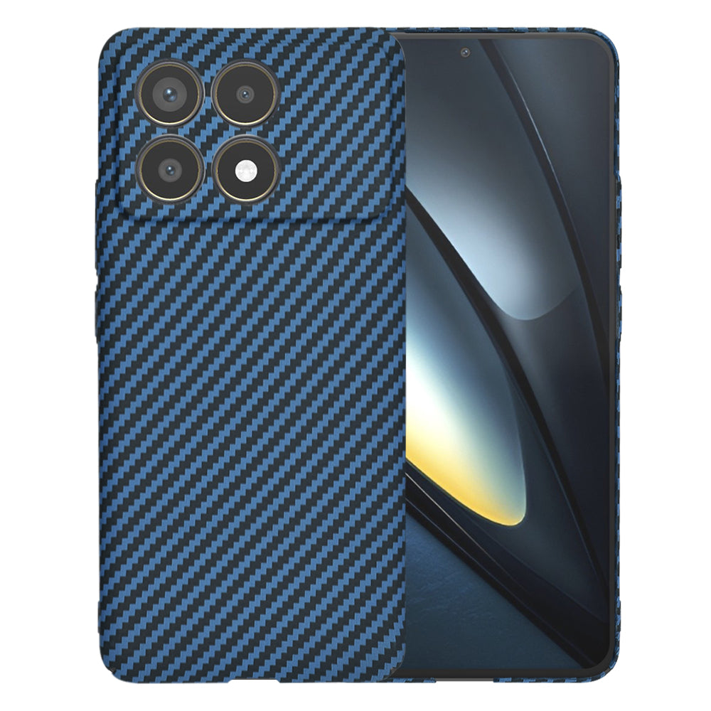Capa para Xiaomi Poco F6 Pro, Techsuit, Carbonite FiberShell, Turquesa