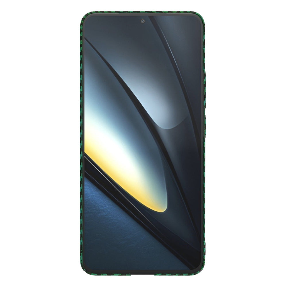 Capa para Xiaomi Poco F6 Pro, Techsuit, Carbonite FiberShell, Verde
