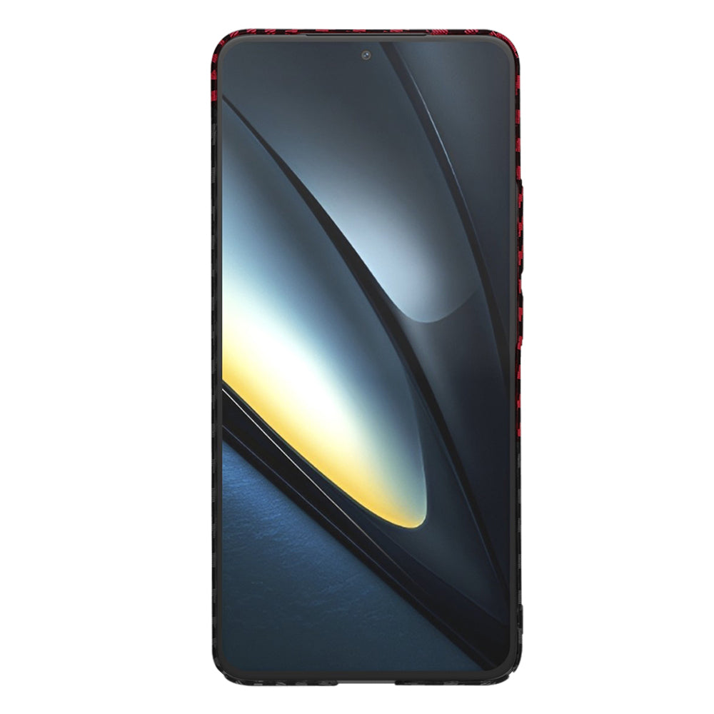 Capa para Xiaomi Poco F6 Pro, Techsuit, Carbonite FiberShell, Preto Vermelho