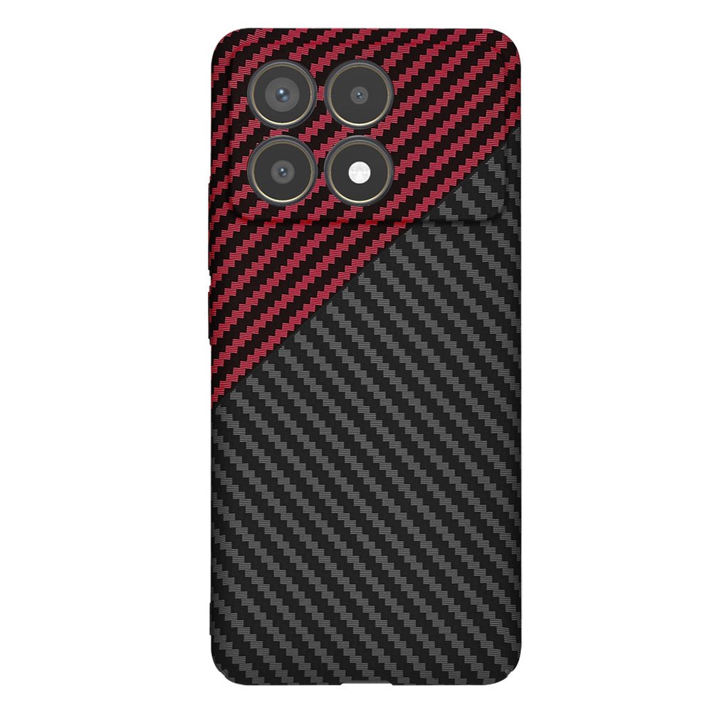 Capa para Xiaomi Poco F6 Pro, Techsuit, Carbonite FiberShell, Preto Vermelho