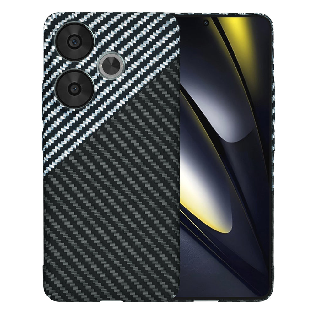 Capa para Xiaomi Poco F6, Techsuit, Carbonite FiberShell, Preto Cinzento
