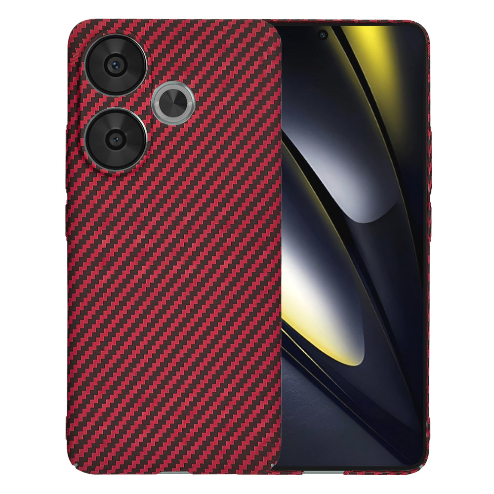Capa para Xiaomi Poco F6, Techsuit, Carbonite FiberShell, Vermelha