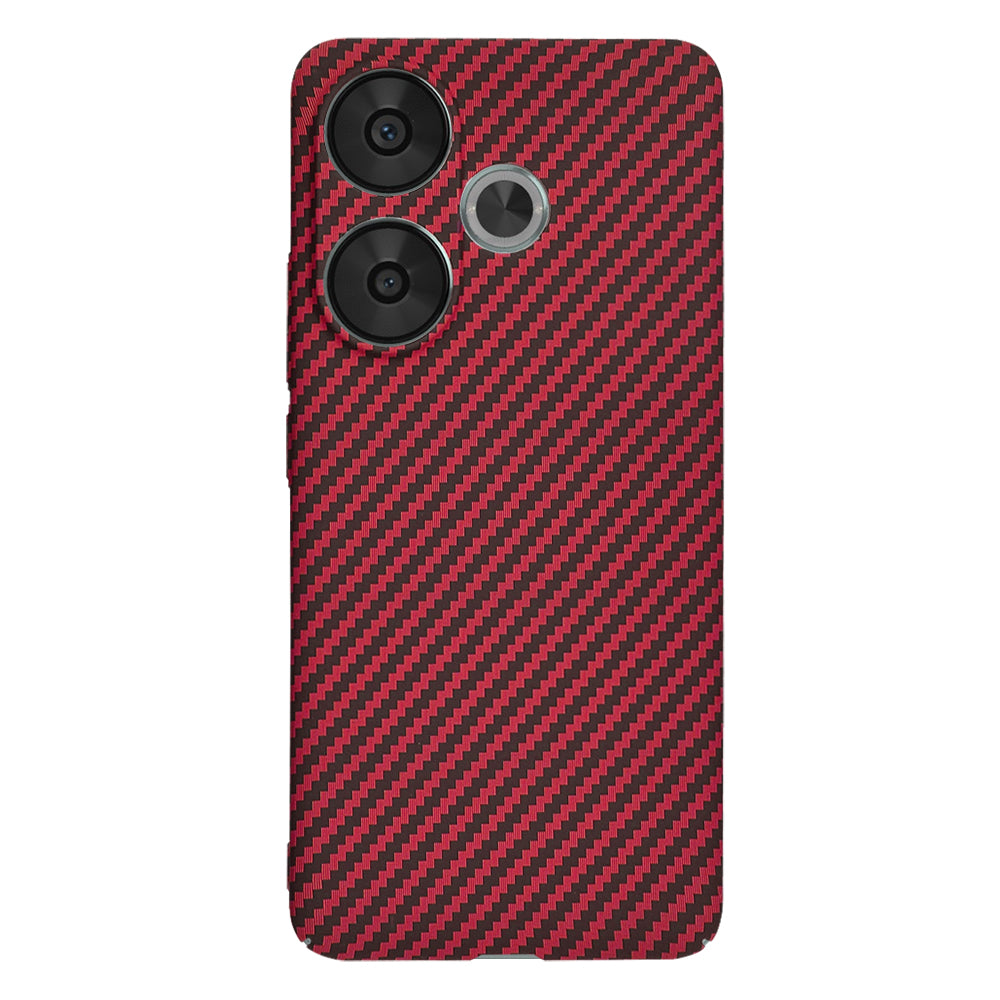 Capa para Xiaomi Poco F6, Techsuit, Carbonite FiberShell, Vermelha