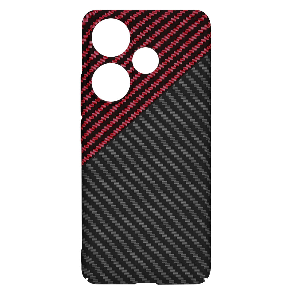 Capa para Xiaomi Poco F6, Techsuit, Carbonite FiberShell, Preto Vermelho