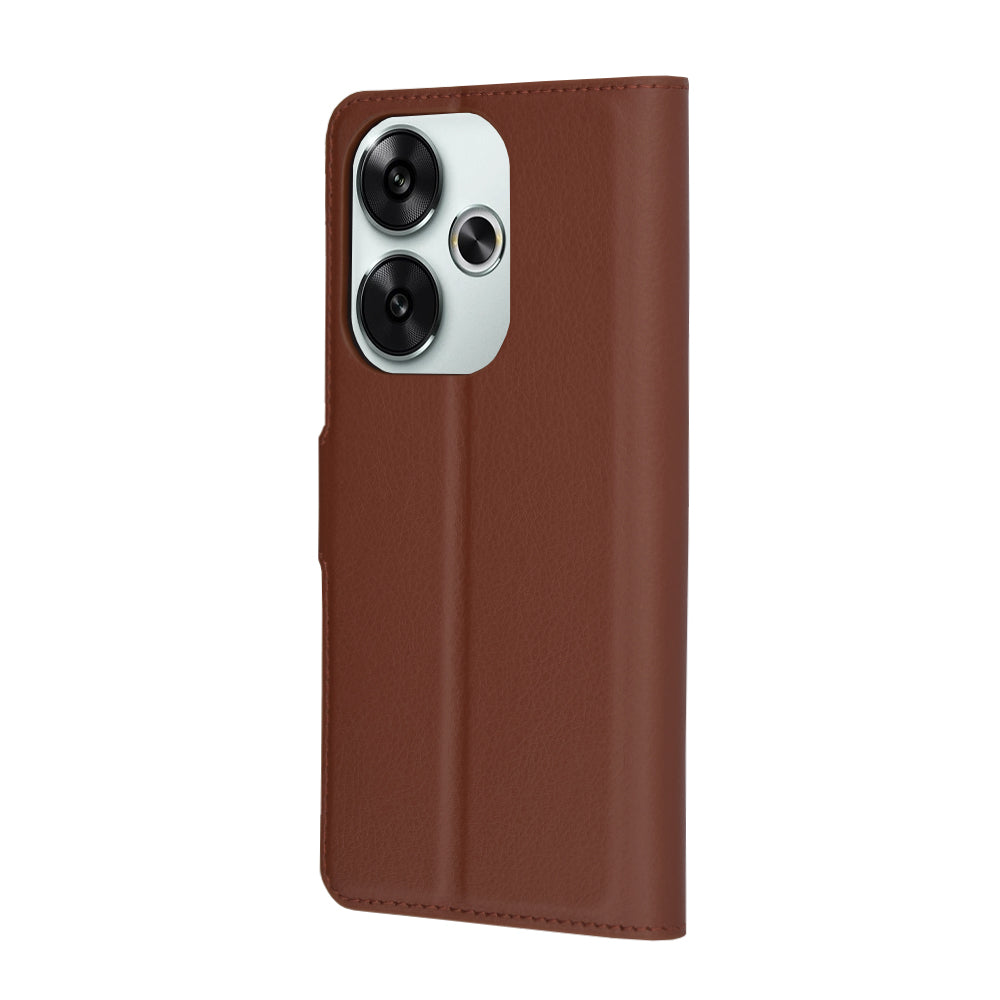 Capa para Xiaomi Poco F6, Techsuit, Leather Folio, Castanha