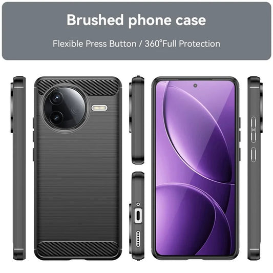 Capa para Xiaomi Poco F7 Pro, Techsuit, Carbono, Preta