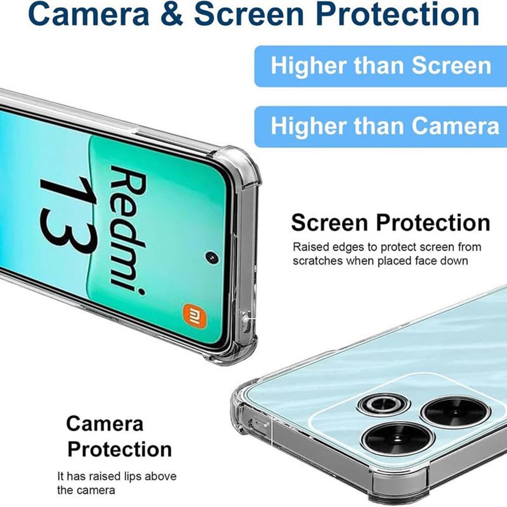 Capa para Xiaomi Poco M6 4G / Redmi 13, Techsuit, Anti-impactos Transparente, Transparente