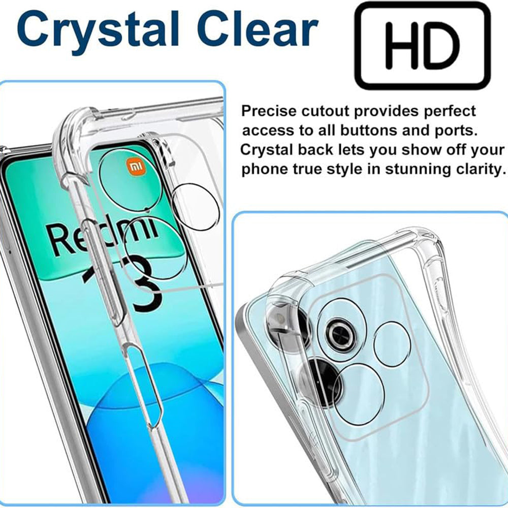 Capa para Xiaomi Poco M6 4G / Redmi 13, Techsuit, Anti-impactos Transparente, Transparente