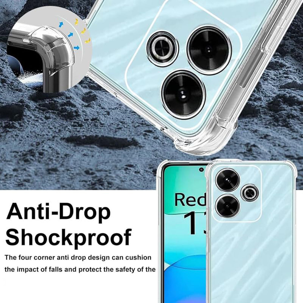 Capa para Xiaomi Poco M6 4G / Redmi 13, Techsuit, Anti-impactos Transparente, Transparente