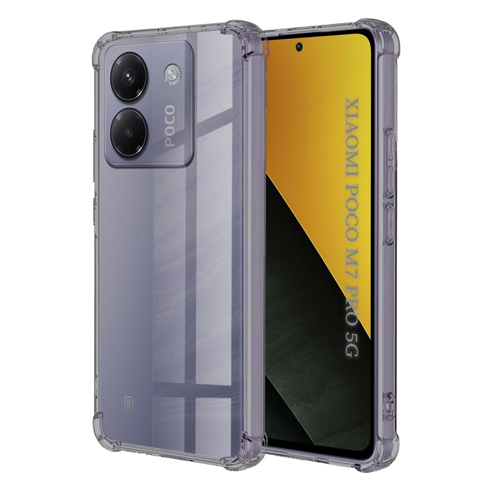 Capa para Xiaomi Poco M7 Pro 5G, Techsuit, Transparente Antichoque, Fumada