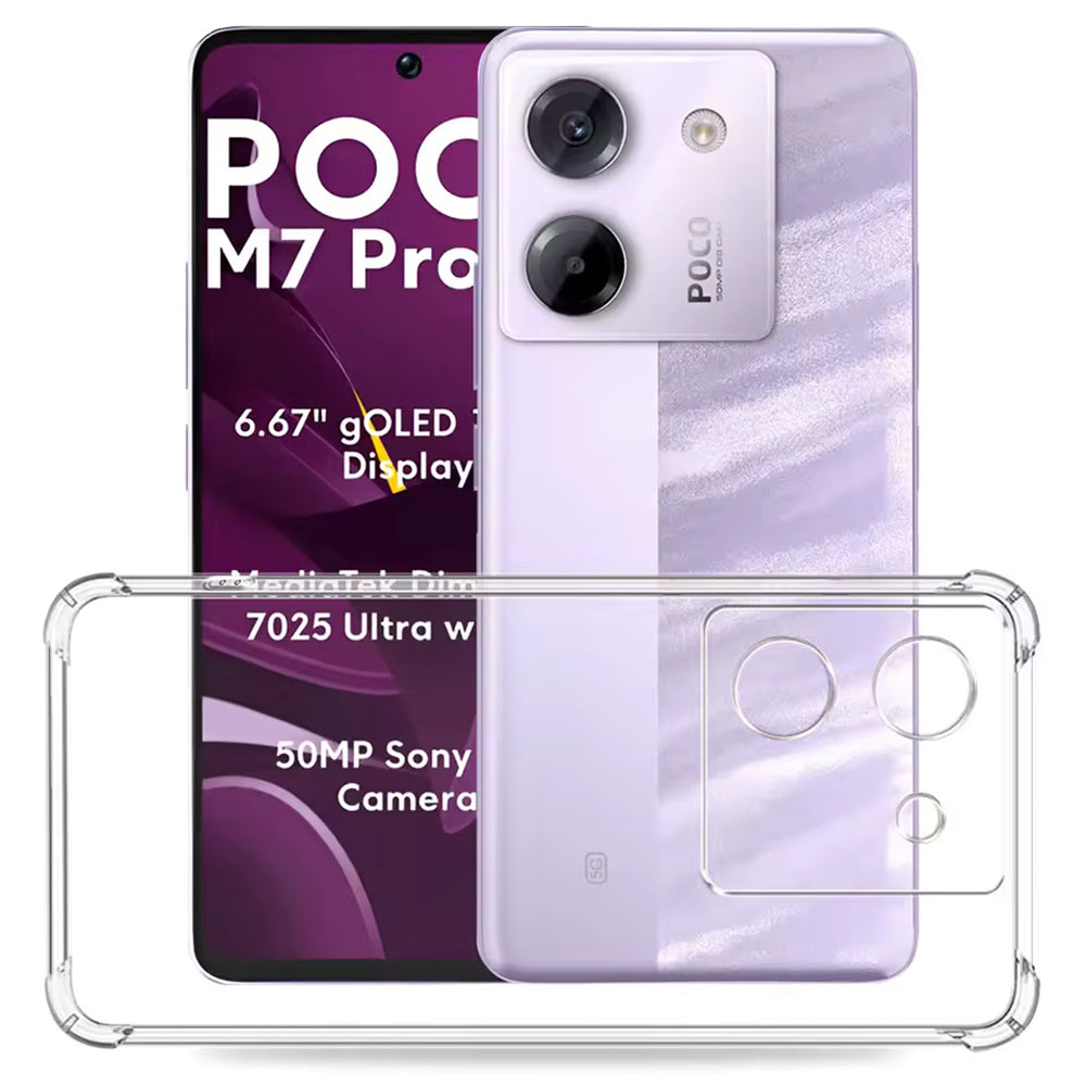 Capa para Xiaomi Poco M7 Pro 5G, Techsuit, Shockproof Clear, Transparente