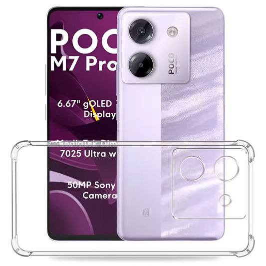 Capa para Xiaomi Poco M7 Pro 5G, Techsuit, Shockproof Clear, Transparente