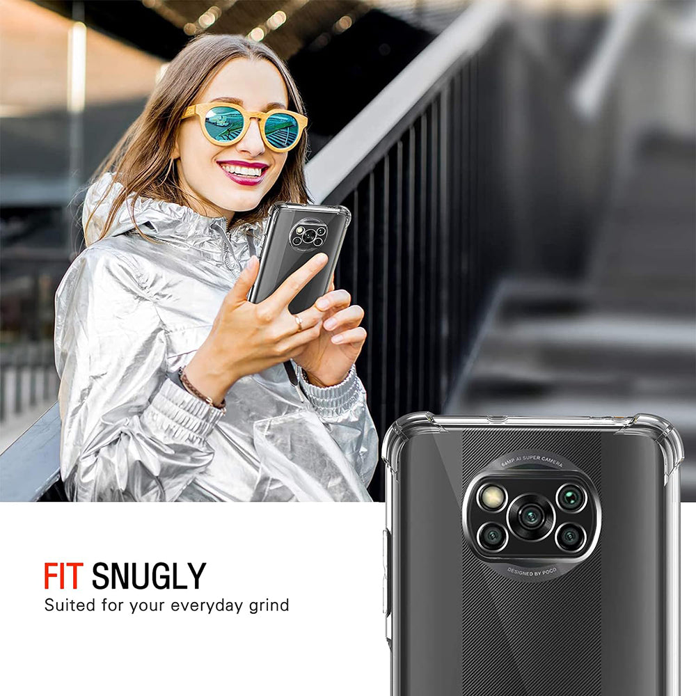 Capa para Xiaomi Poco X3 Pro / X3 NFC / X3, Techsuit, Transparente à Prova de Choques, Transparente