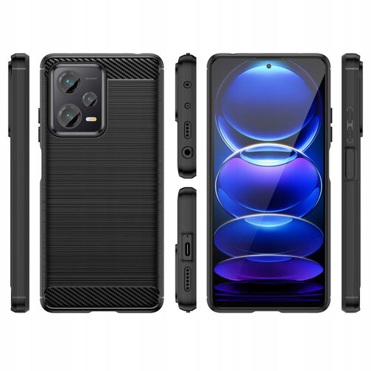 Capa para Xiaomi Poco X5 / Note 12 5G, Techsuit, Carbono, Preta