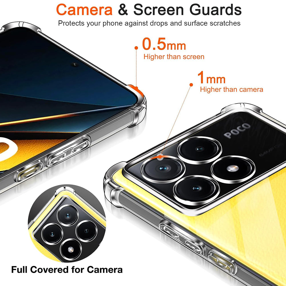Capa para Xiaomi Poco X6 Pro, Techsuit, Shockproof Clear, Transparente