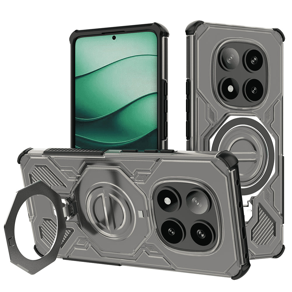 Capa para Xiaomi Poco X7 / Redmi Note 14 Pro 5G, Techsuit, Carbon Shield Pro, Fumado
