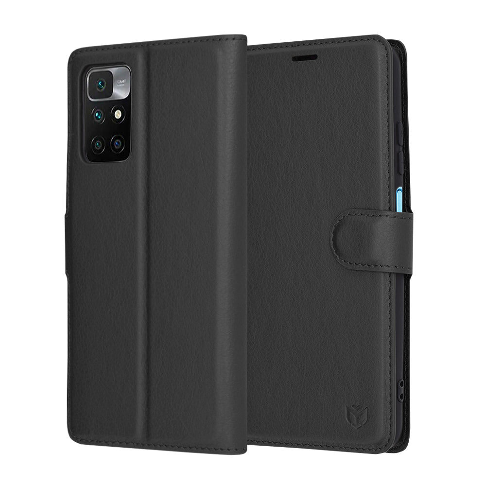 Capa para Xiaomi Redmi 10 2022 / 10 (2021), Techsuit, Leather Folio, Preta