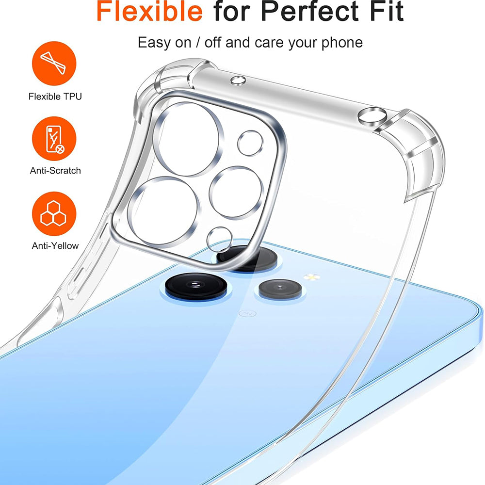 Capa para Xiaomi Redmi 12 5G / 12, Techsuit, Transparente à Prova de Choques