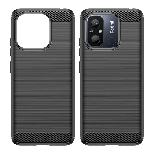 Capa para Xiaomi Redmi 12C, Techsuit, Carbono, Preta