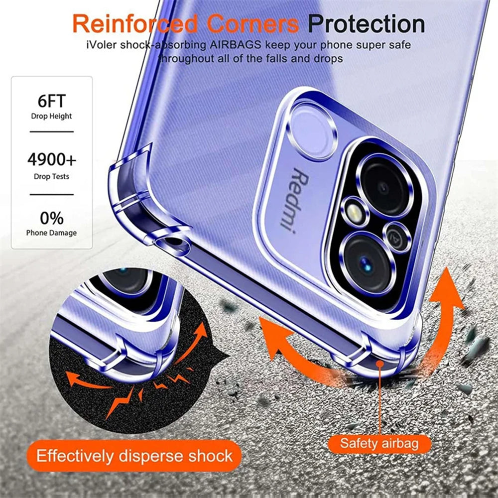 Capa para Xiaomi Redmi 12C, Techsuit, Shockproof Clear, Transparente