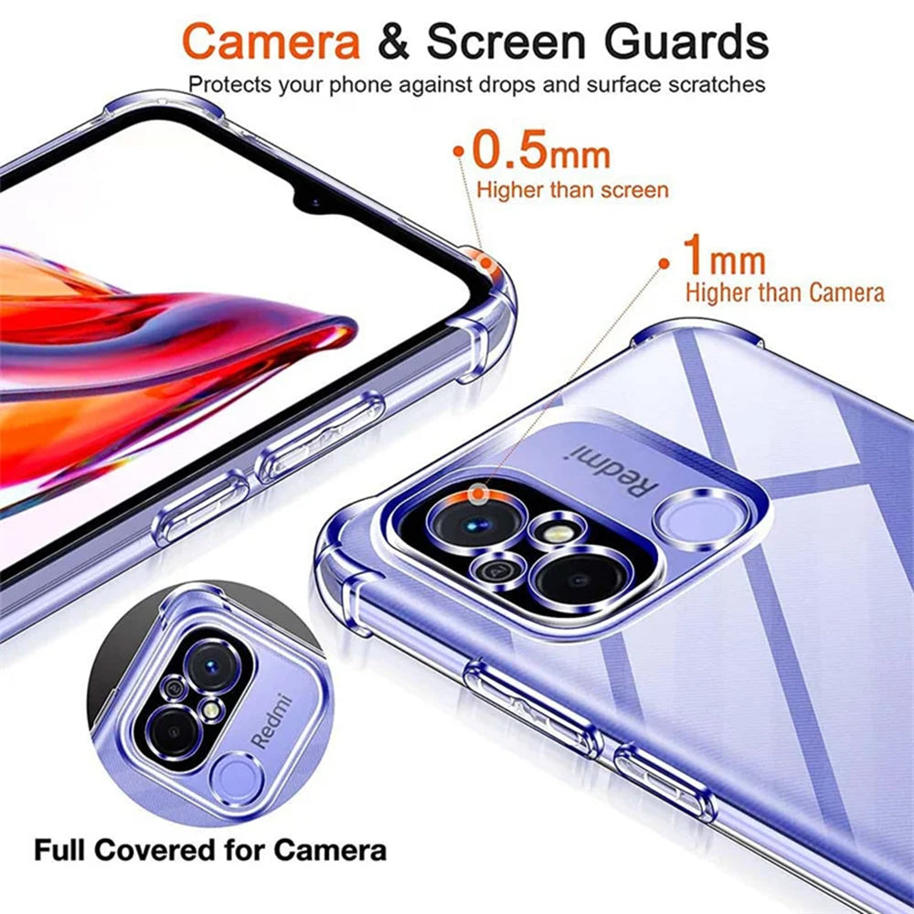 Capa para Xiaomi Redmi 12C, Techsuit, Shockproof Clear, Transparente