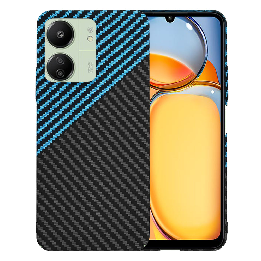 Capa para Xiaomi Redmi 13C 5G / 13C / Poco C65, Techsuit, Carbonite FiberShell, Preto Azul