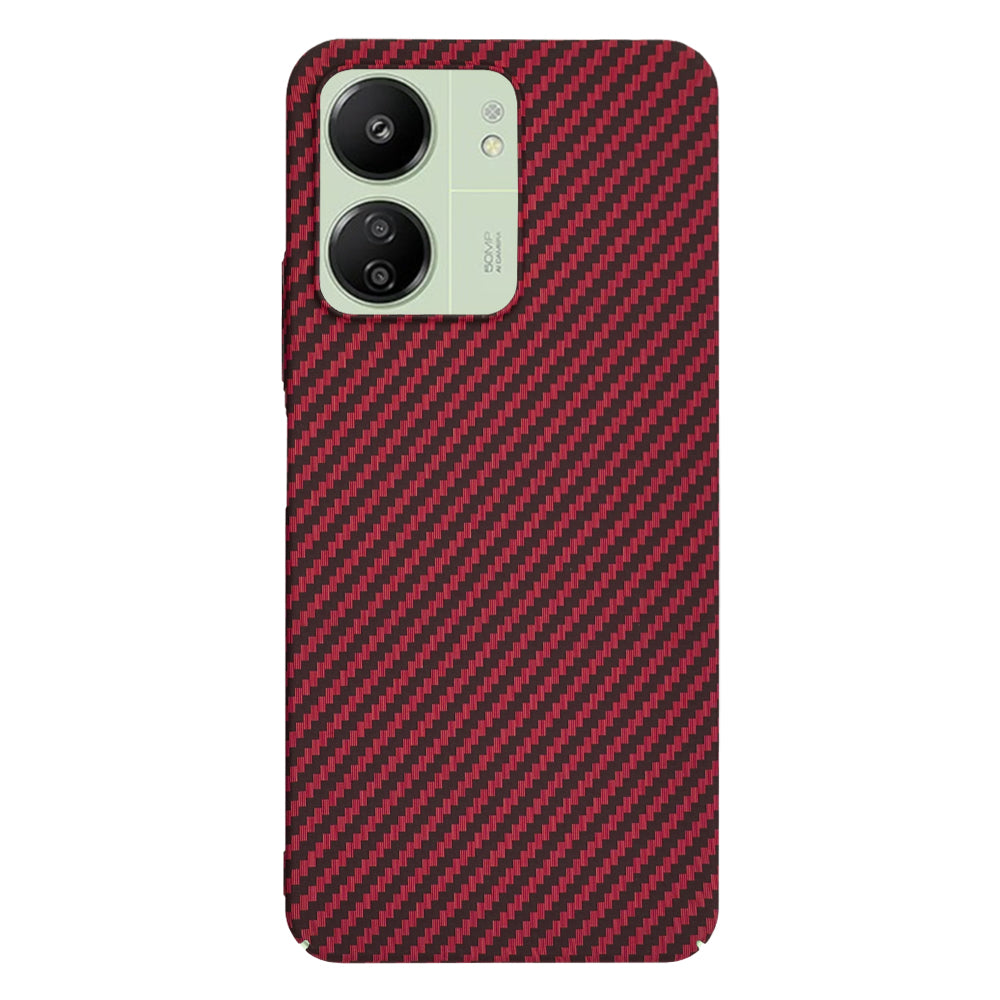 Capa para Xiaomi Redmi 13C 5G / 13C / Poco C65, Techsuit, Carbonite FiberShell, Vermelha