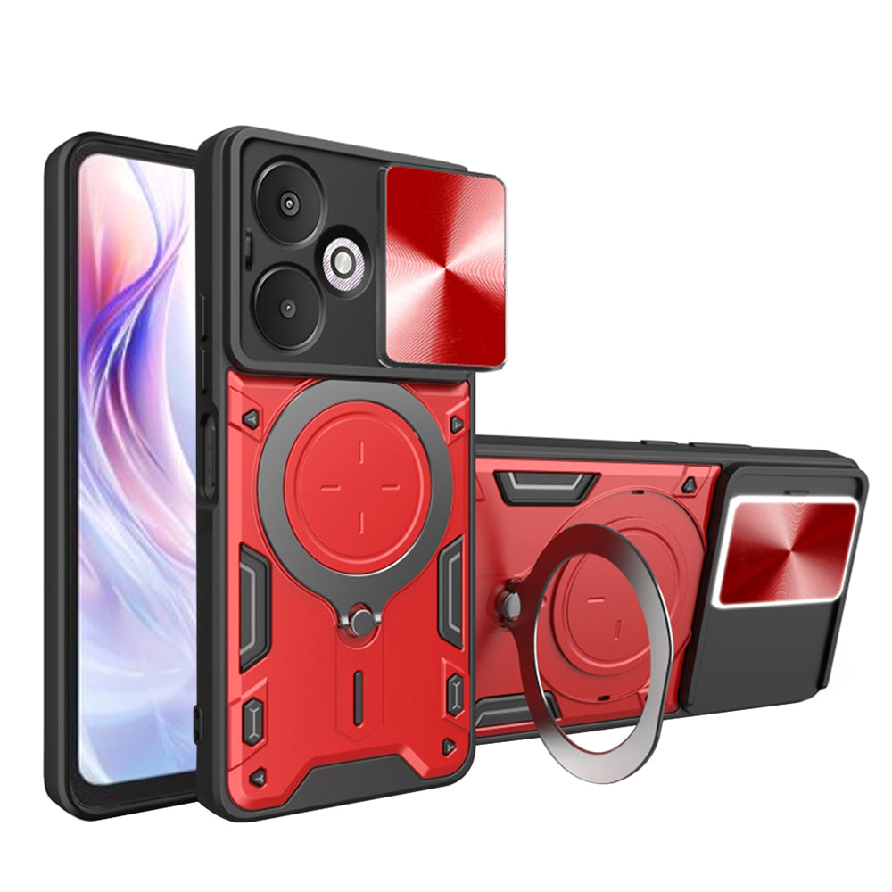 Capa para Xiaomi Redmi 13C 5G, Techsuit, CamGuard Pro, Vermelha