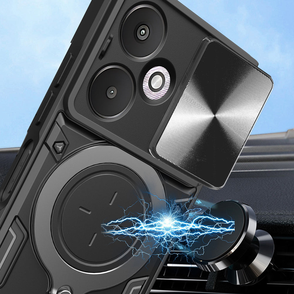 Capa para Xiaomi Redmi 13C 5G, Techsuit, CamGuard Pro, Vermelha