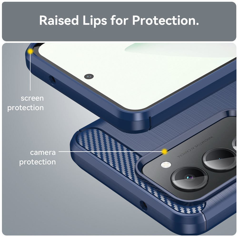 Capa para Xiaomi Redmi 15 5G / 15 4G, Techsuit, Carbono, Azul