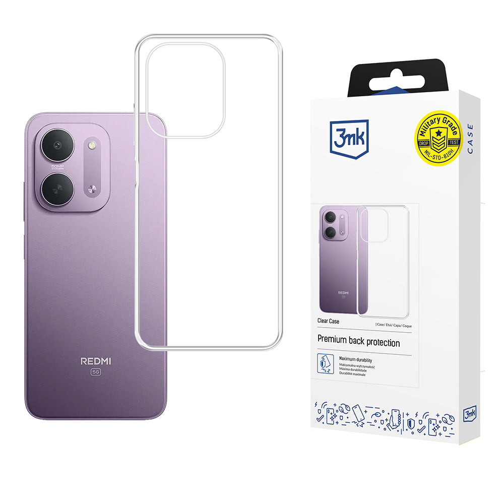 Capa para Xiaomi Redmi 17C 5G, 3MK, Clear, Transparente