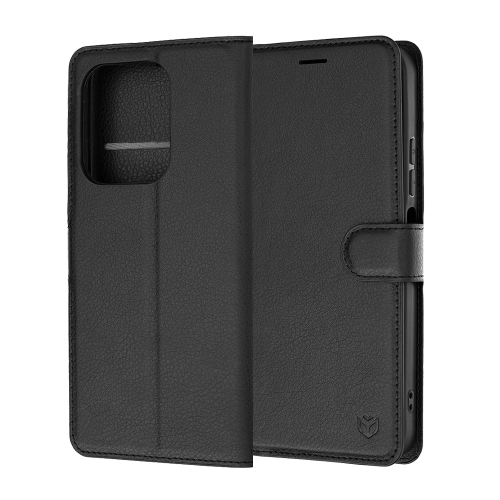 Capa para Xiaomi Redmi 17C 5G, Techsuit, Leather Folio, Preta
